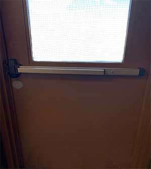 commercial door with panic bar