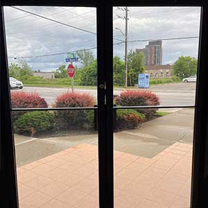 Commercial Door without Security Bars